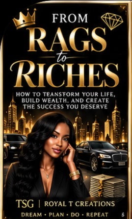 From Rags to Riches ebook cover in black and gold