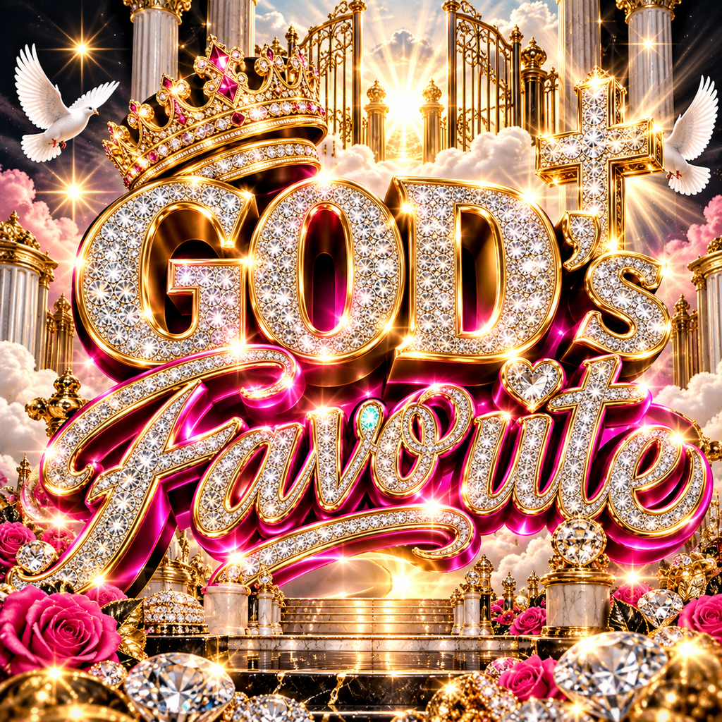 God's Favorite 3D Diamond Bling Digital PNG